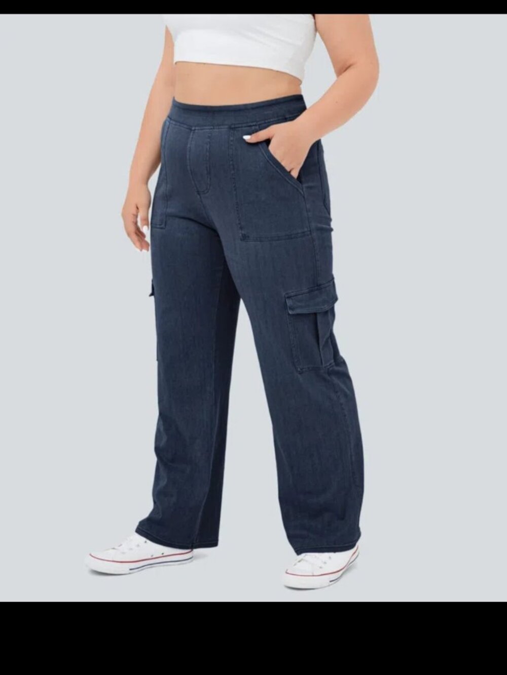 Halara Cargo Denim NWT